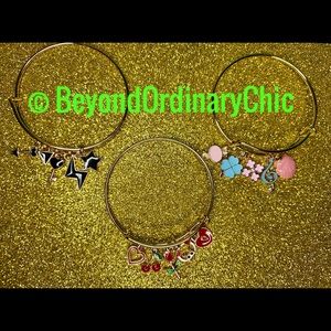 Little girl’s gold charm bracelets (various sets)